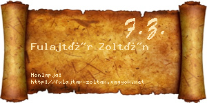 Fulajtár Zoltán névjegykártya